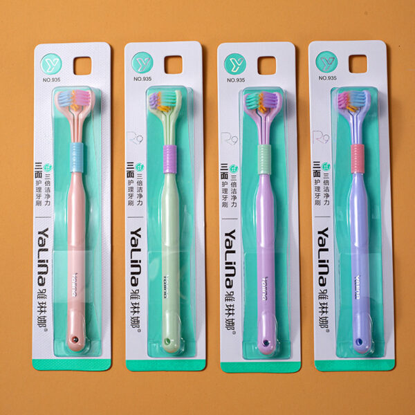 Three-sided Macaron Soft Bristle Toothbrush - Image 5